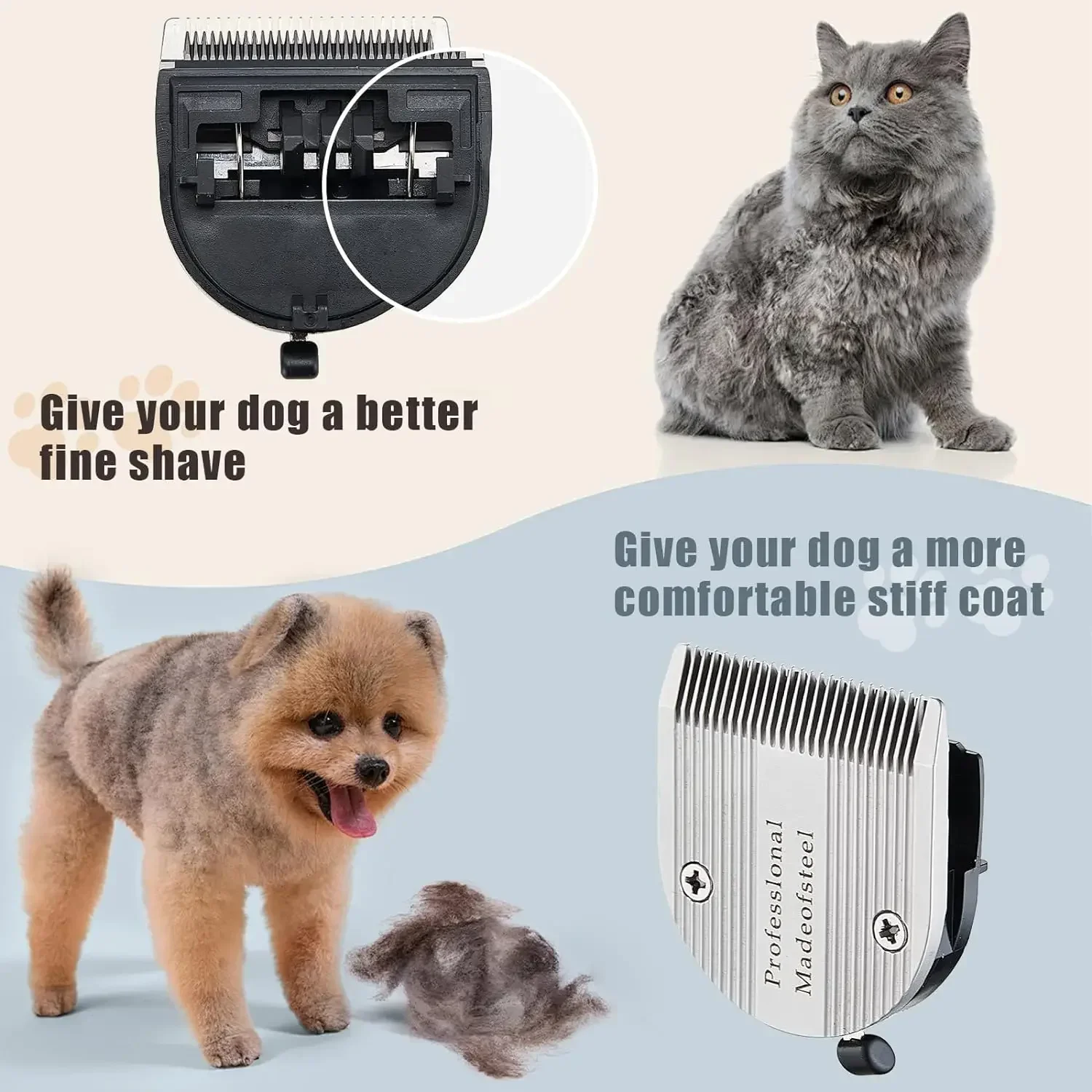 Dog Pet Cat Grooming 5in1 Adjust Blade For Wahl professional Animal Clippers Arcos Bravura,Chromado,Creativa,Figura,Motion