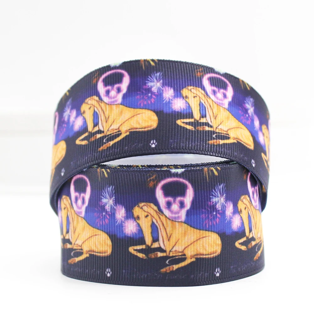 Wl Cute Greyhounds Print Grosgrain Ribbon/lanyard With Custom Logo Hair
