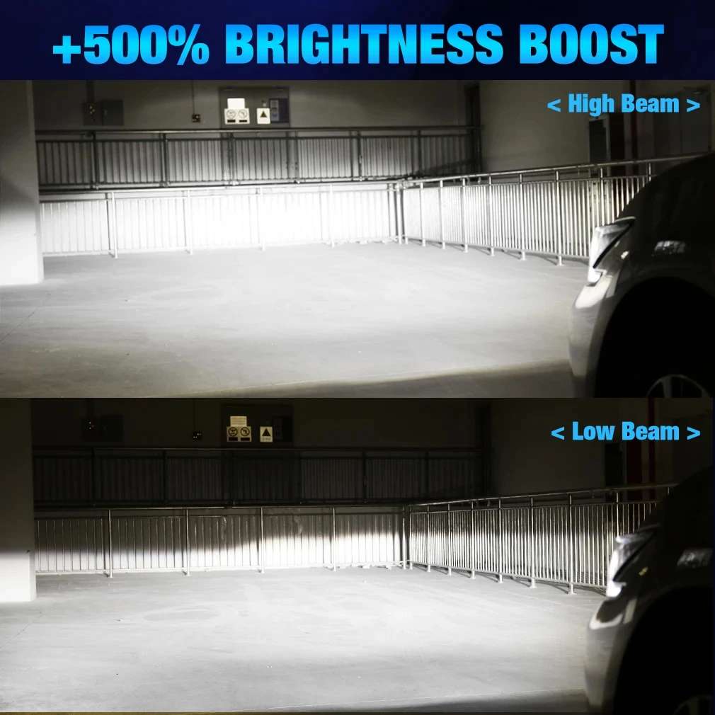 H7 LED CANBUS 헤드라이트 전구 30000LM 초고휘도 자동차 램프 팬 포함 6500K 플러그 앤 플레이 자동차용 LED H7