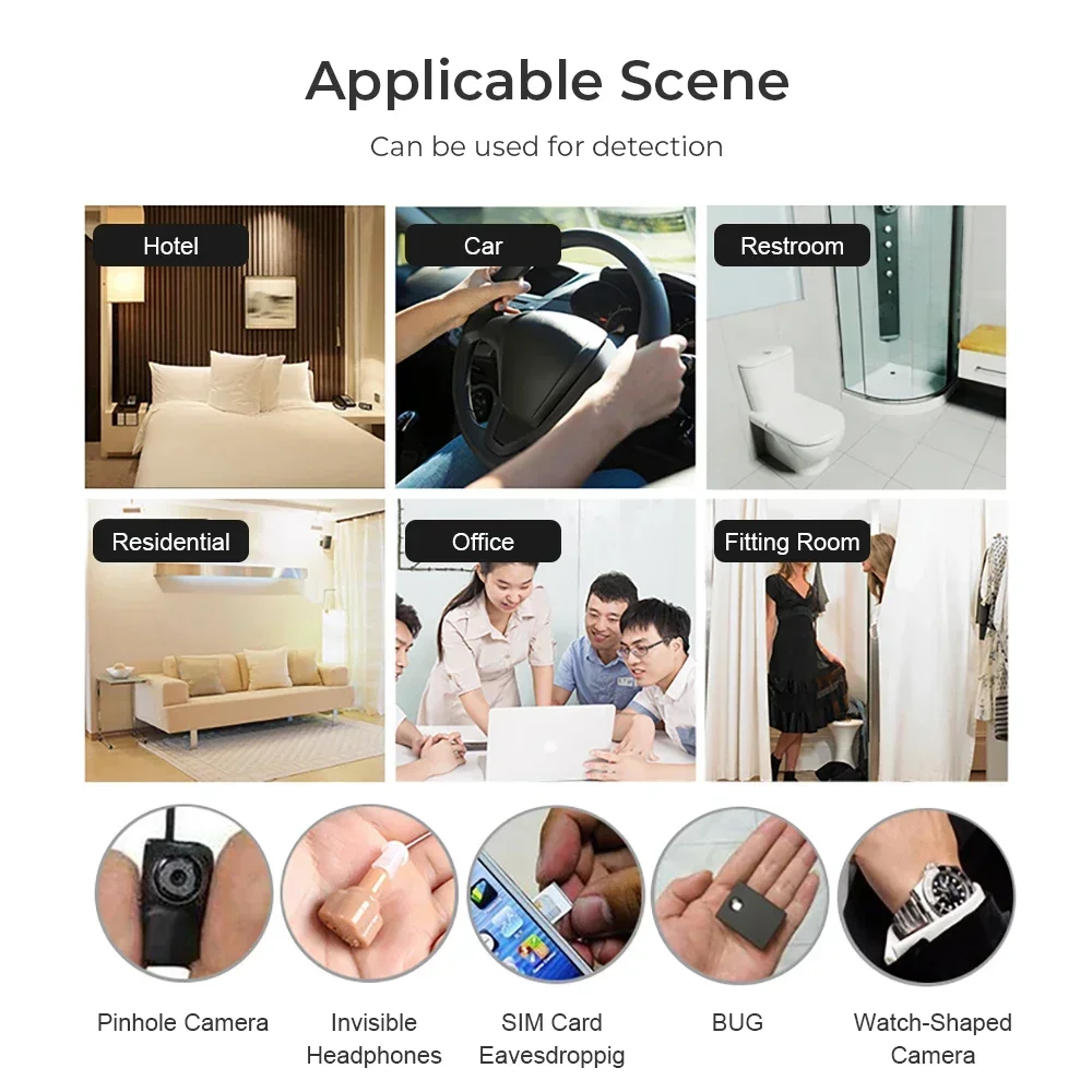 K18 Multi-function Anti Candid Camera Detector LED display GPS Bug hunter's signal lens Detect Machine Wireless Mini Camera