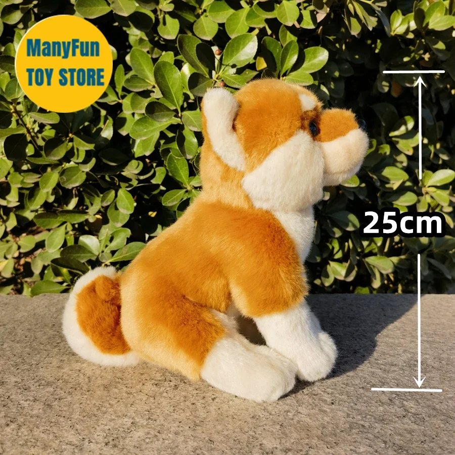 Shiba Inu 플러시 장난감 고 충실도 개 플러시 일본 아키타 개 Peluche 실물 같은 시뮬레이션 박제 동물 인형 카와이 장난감 아이