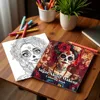 1pc 24 Pages Skull in Makeup Theme Coloring Book Art Craft Creative Expression Ideal Gift for Teens Adults 3