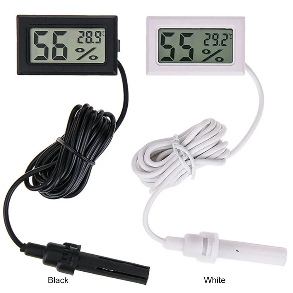 Digital Thermometer Hygrometer Temperature and Humidity Meter for Reptile Incubator Aquarium Poultry
