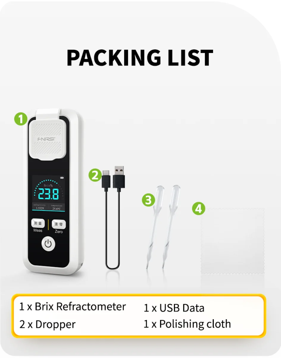 JBM-10 JBM-20 Digital Brix Refractometer Rechargeable Sugar Content Meter Measur