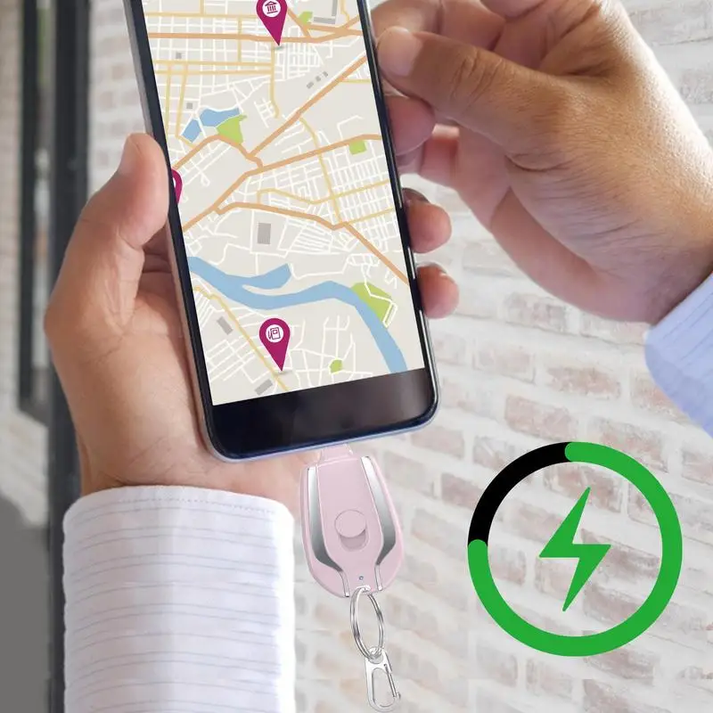 Phone Charger Keychain Mini Power Bank Portable For Mobile Super Small And Light Wireless Ultra-Compact Compatible Fast Charging 5