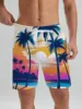 Hawaiian flamingo Vacation Beach Shorts For Men Summer New Casual Street Short Coco Beach3D Printed  Board Shorts  Swim Trunks 3