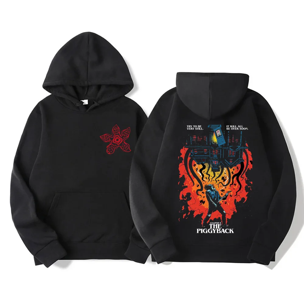 Eddie Munson Hoodie Women The Demogorgon Streetwear Cannibal Flower Monster Hoodies Men Vintage Rock Sweatshirts