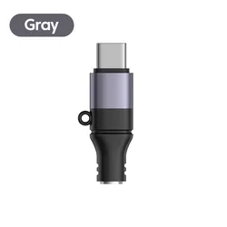 Compact Type C to 3.5mm Audio Adapter with DAC Decoder (Gray)
