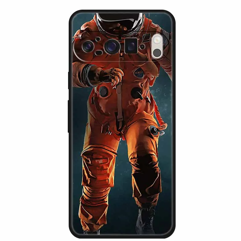 Space-Themed Soft Silicone TPU Phone Case - Astronaut Design