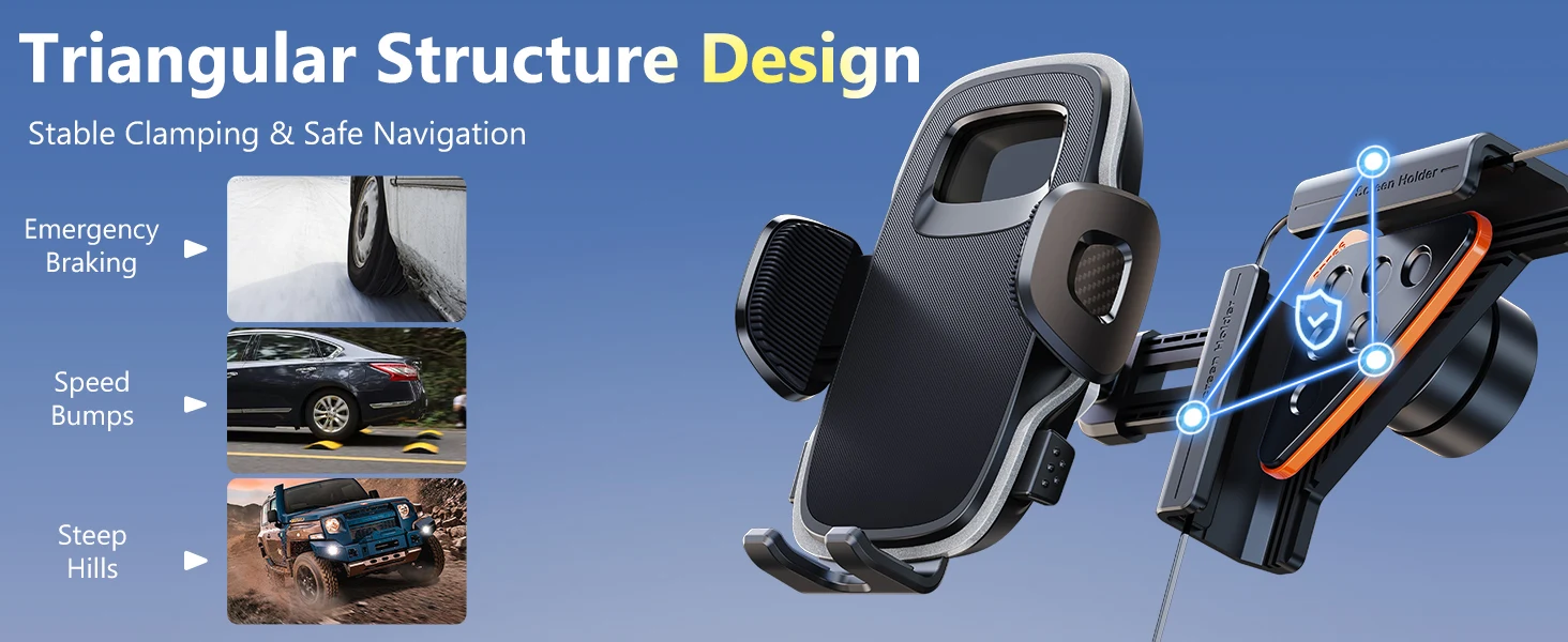 Eary Car Phone Mount 360°Adjustable for Tesla Model Y Accessories Phone Holder for Tesla Model 3/Y Screen for iPhone 17 16 15 14