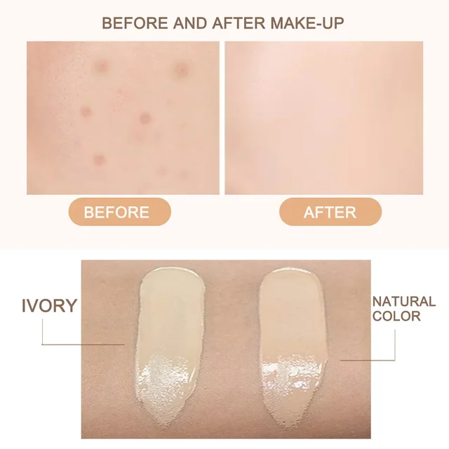 Fondotinta magico Testa a fungo Cuscino d'aria CC Cream Correttore viso Fondotinta idratante impermeabile Base Cosmetici per il trucco 6