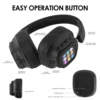 Siindoo NEWEST ANC930Plus Hybrid ANC Wireless Headphone, With Multi Magnetic Touch Control LED Screen AND APP Download 1GB MP3 5