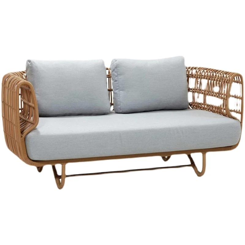 

Outdoor sofa combination rattan outdoor living room rattan chair tea table courtyard furniture