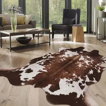 Faux Cowhide Western Cow Print Area Rug 1