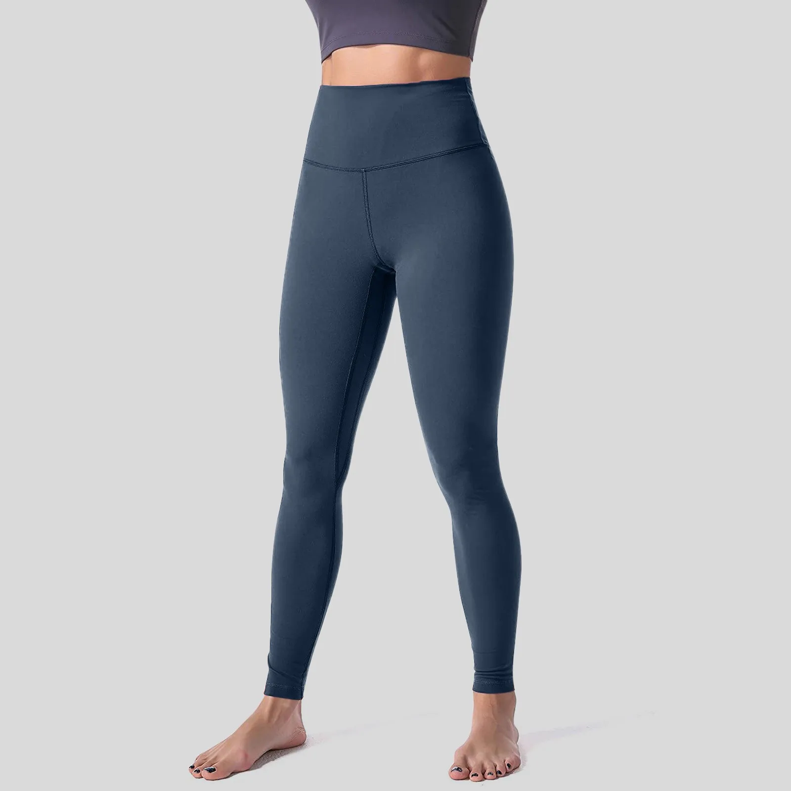 

Sports Fitness Pants Women's Tight Fitting Peach Buttocks Elastic Yoga Pants Solid Color High Waisted Tight Fitting Leggings