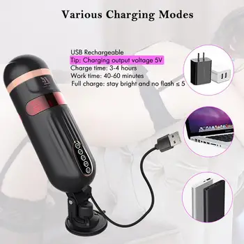 Masturbation Cup for Men Real Vagina Automatic Rotational Telescopic Heating Sucking Sexual Machine Adult Sex Toy Aircraft Cup 4