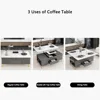 Coffee Table, Modern Lift Top Coffee Table with 4 Drawers, Open Shelves & Hidden Compartment, Convertible Dining Table 4
