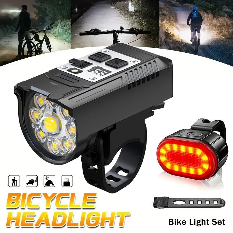 Ultralight Rechargeable LED Bicycle Headlight - Waterproof Cycling Front Lamp