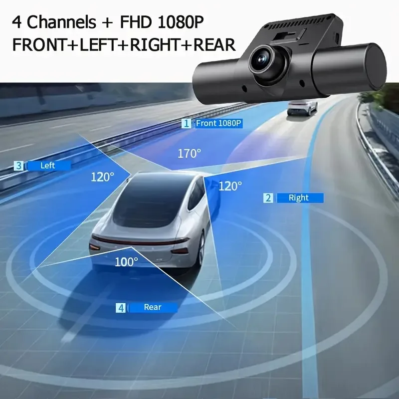 3/4 Lens Car DVR Dash Cam FHD 1080P Dashboard Camera Parking Monitor Video Recorder Night Vision Black Box Car  Assecories