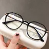 Clear Myopia Glasses Women Men Anti Blue Light Nearsighted Eyewear Transparent Round Frame Prescription Eyeglasses 0 To -600 5
