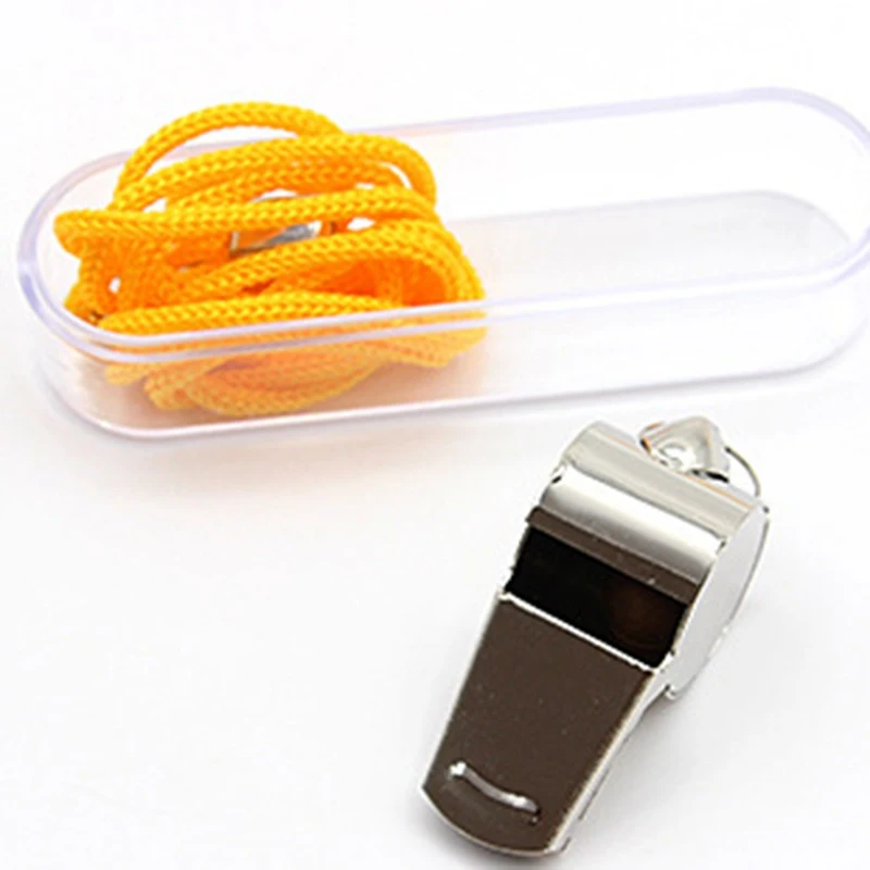 Police Metal Whistles Pet Training Whistle Sport Portable Speakers for Basketball Soccer Football Lanyard Warning Sound