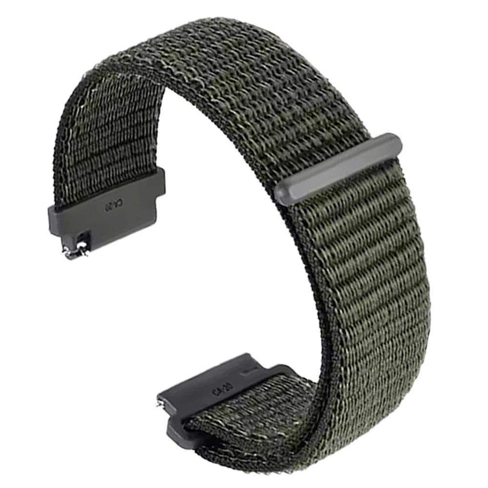 Nylon Braided Loop Strap - Breathable and Durable Replacement Band, 20/22mm