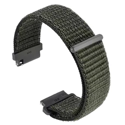 Nylon Braided Loop Strap - Breathable and Durable Replacement Band, 20/22mm - 1Pcs 22mm (Deep navy blue)