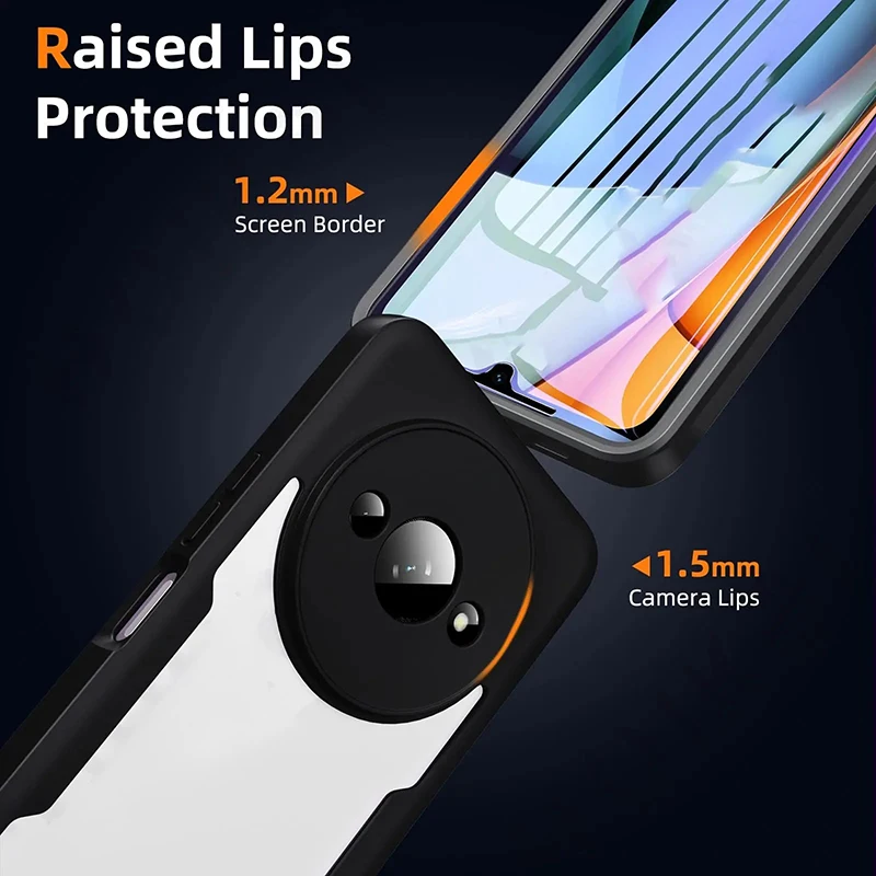 Ultimate 360° Clear Shockproof Phone Cover with Double-Sided Tempered Glass Protection