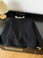 Femmes vêtements automne nouveau bouton d'amour col plissé tricoté Cardigan veste femme paresseux Style doux mode coréenne pull hauts 5