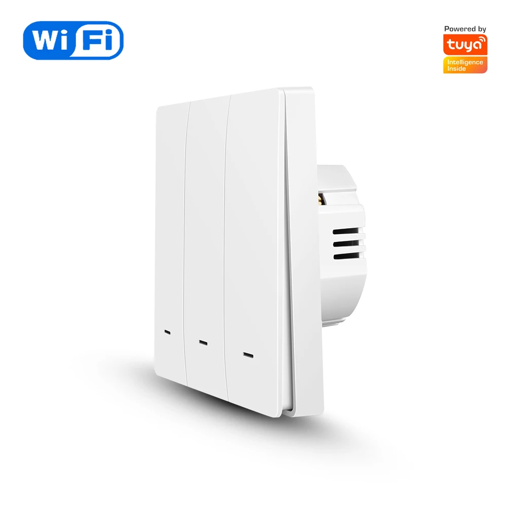 Tuya WiFi مفتاح الإضاءة الذكي زر الضغط رقم/مع سلك...