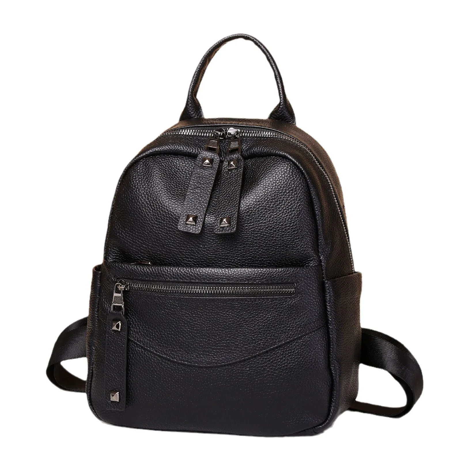 2024 New Fashion Genuine Leather Women Backpacks Luxury Brand Female Real Natural Leather Ladies Girl Student Casual Backpack 5