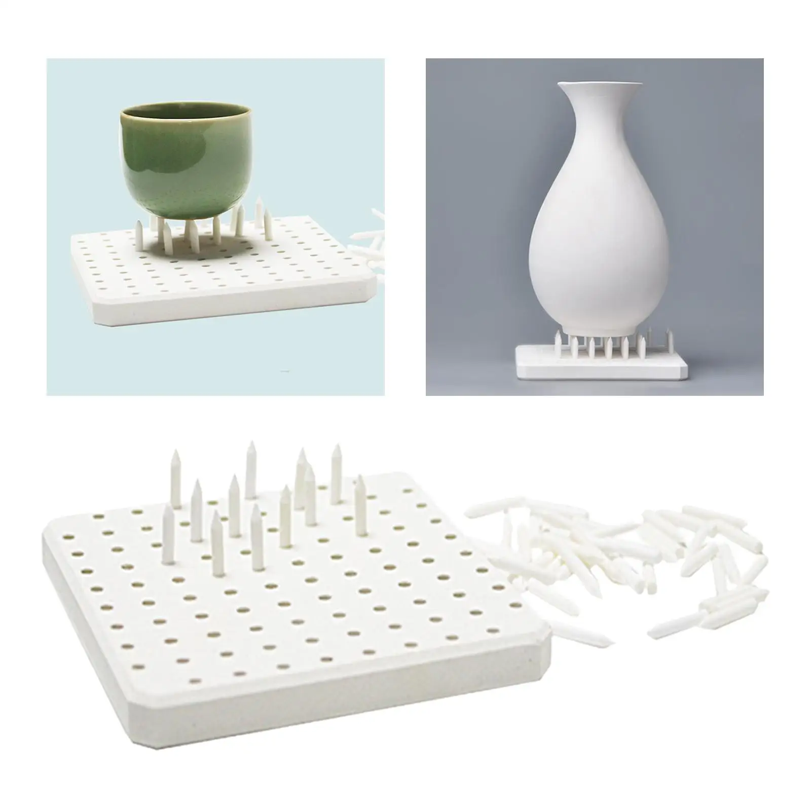Ceramic Porous Refractory Mats High Temperature Materials Pottery Tools Support Nails Ceramic Firing Tools Kiln Accessories