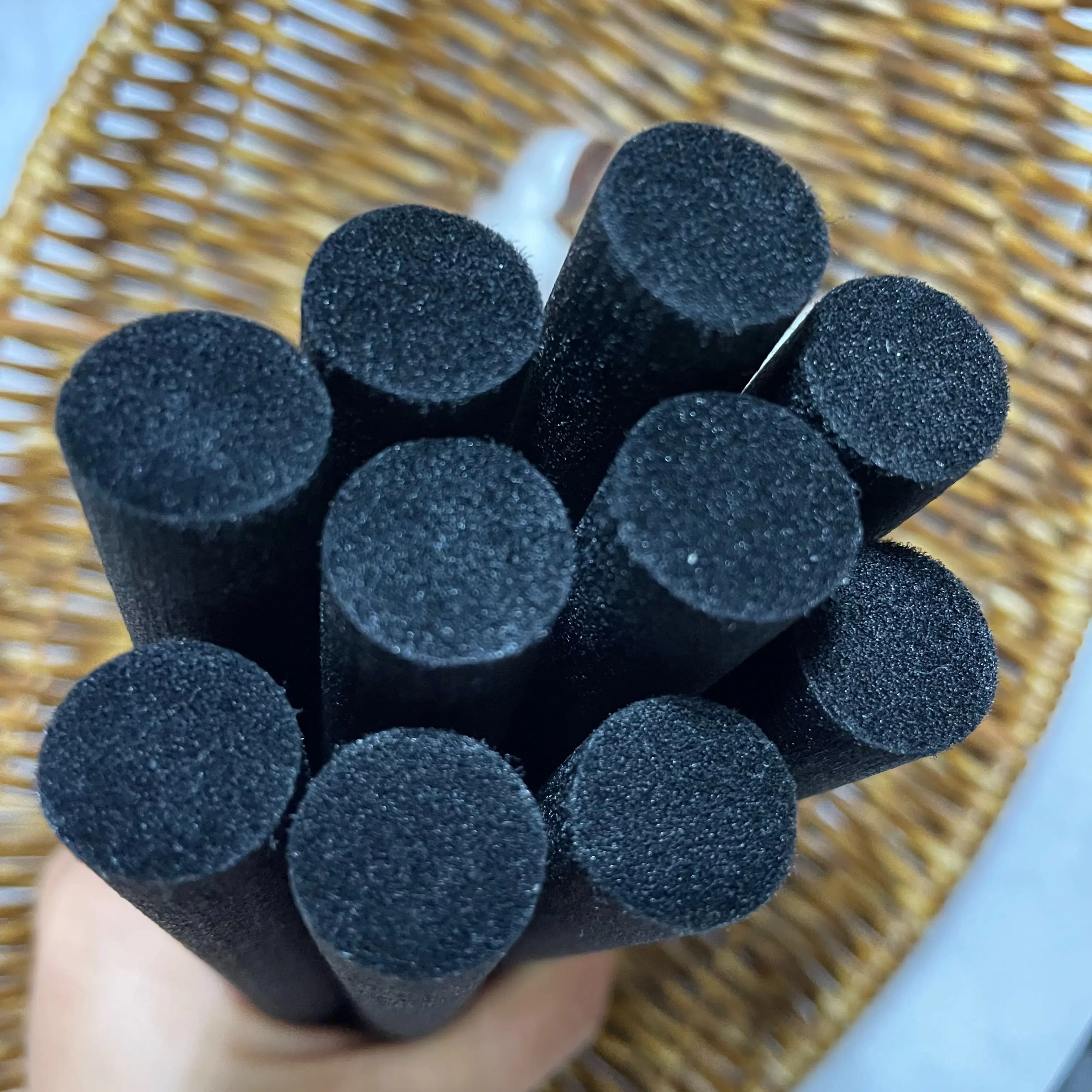 50PCS 15CMX15MM Black Fiber Sticks Home Fragrance Essential oil Diffuser Sticks DIY for Aromatherapy Home Decoration