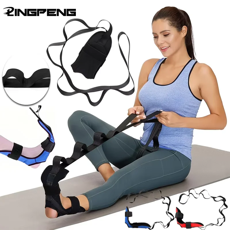 Yoga Resistance Bands Yoga Stretching Band Segmented Adjustment Assisted With Foot Stretching Band Rehabilitation Training Leg and Foot
