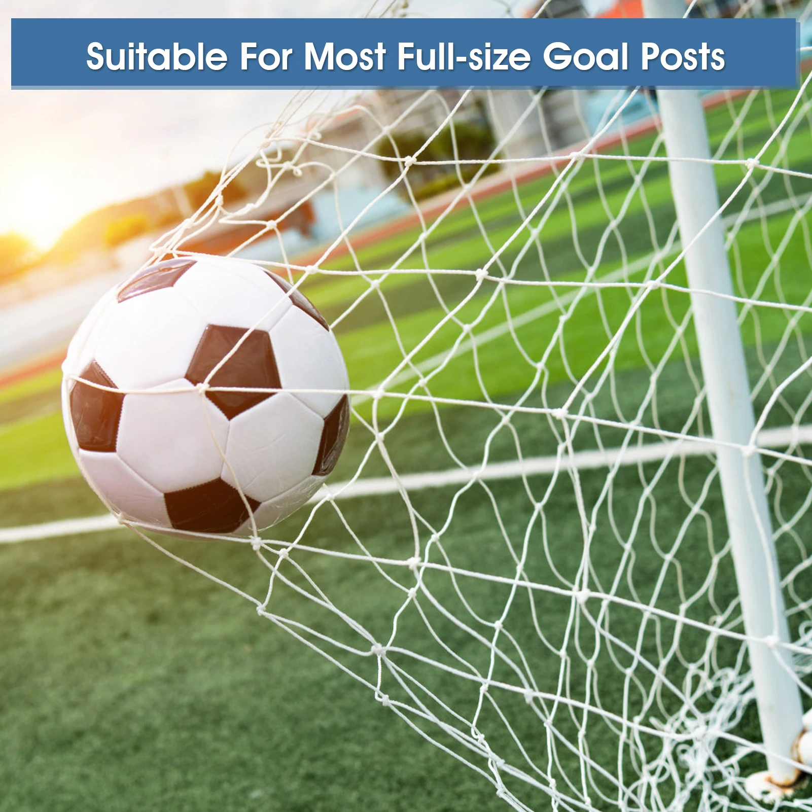Football Soccer Net Sports Replacement Soccer Goal Post Net for Sports Match Training Goal Post soccer goal net