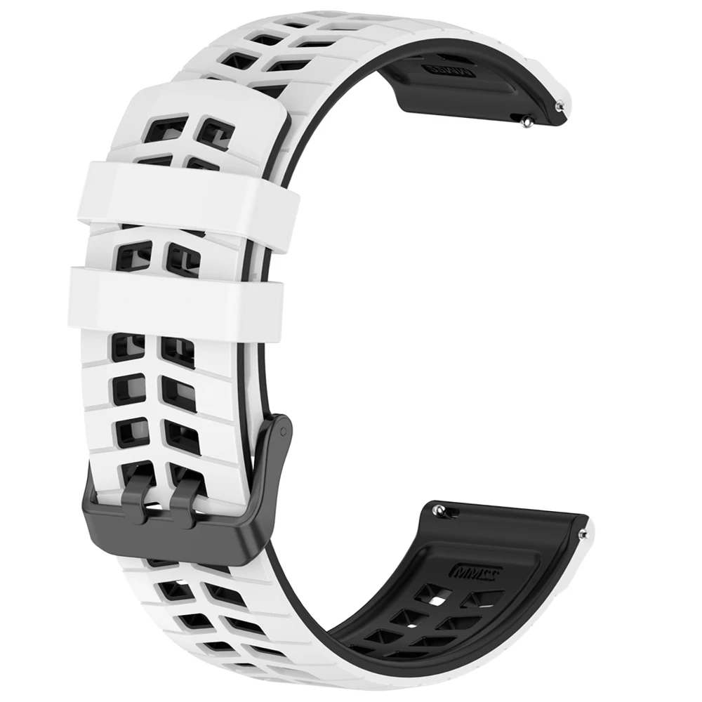 Two-Tone Silicone Replacement Wristband, 22mm,