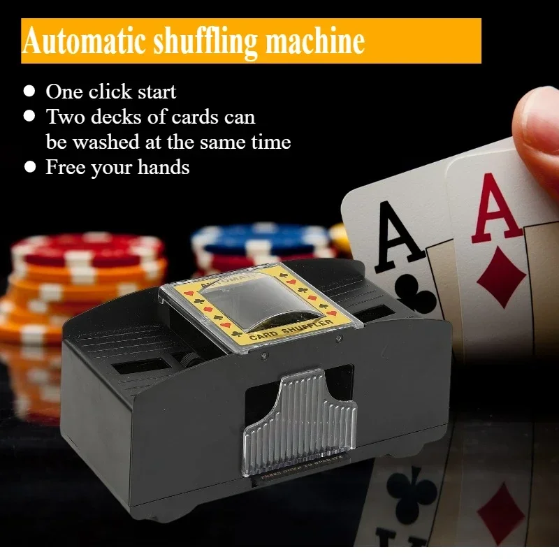 Automatic Card Shuffler Playing Card Dealer Shuffling Machine Casino Shuffler for UNO Blackjack Texas Hold'em Poker Cards card shuffler
