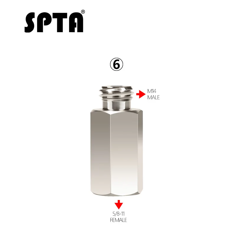 Drill Adapter For Polishing SPTA M14 to M16 to 5/8 5/16-24 Angle Grinder Thread Adapter Interface Connector Converter for Rotary Polisher Electric Drill