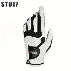 Professional Breathable Non-Slip Golf Gloves for Swing and Putting Training (White-left hand)