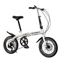 16 20 pouces 7 vitesses cadre en acier au carbone vélo hommes ou femmes léger pliable Cycle un Velo adulte ville pliant vélo vélo 2