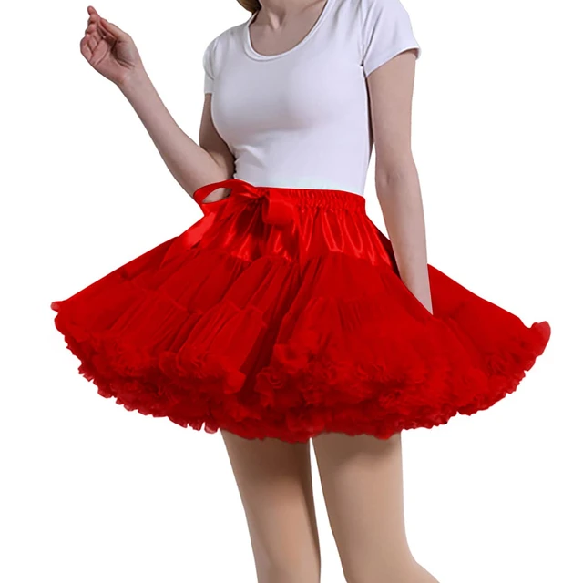Women's Petticoat Skirt Adult Puffy Tutu Skirt Layered Ballet