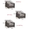 210D Outdoor Sofa Chair Cover,Single Person Rice Coffee Color Matching Outdoor Sofa Cover,Garden Sun Protection Furniture Cover 6