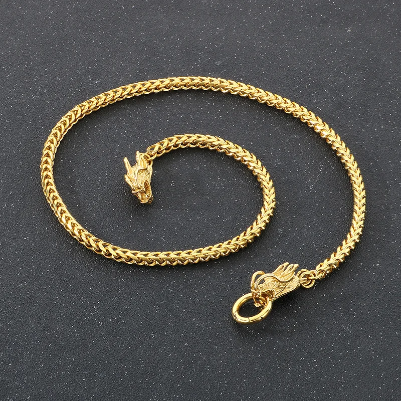 Fongten Sternzeichen Tier Edelstahl Halskette Für Männer Punk Exquisite Casual Gürtel Kette Mode Schmuck Geburtstag Abschluss Geschenk – Detail 12