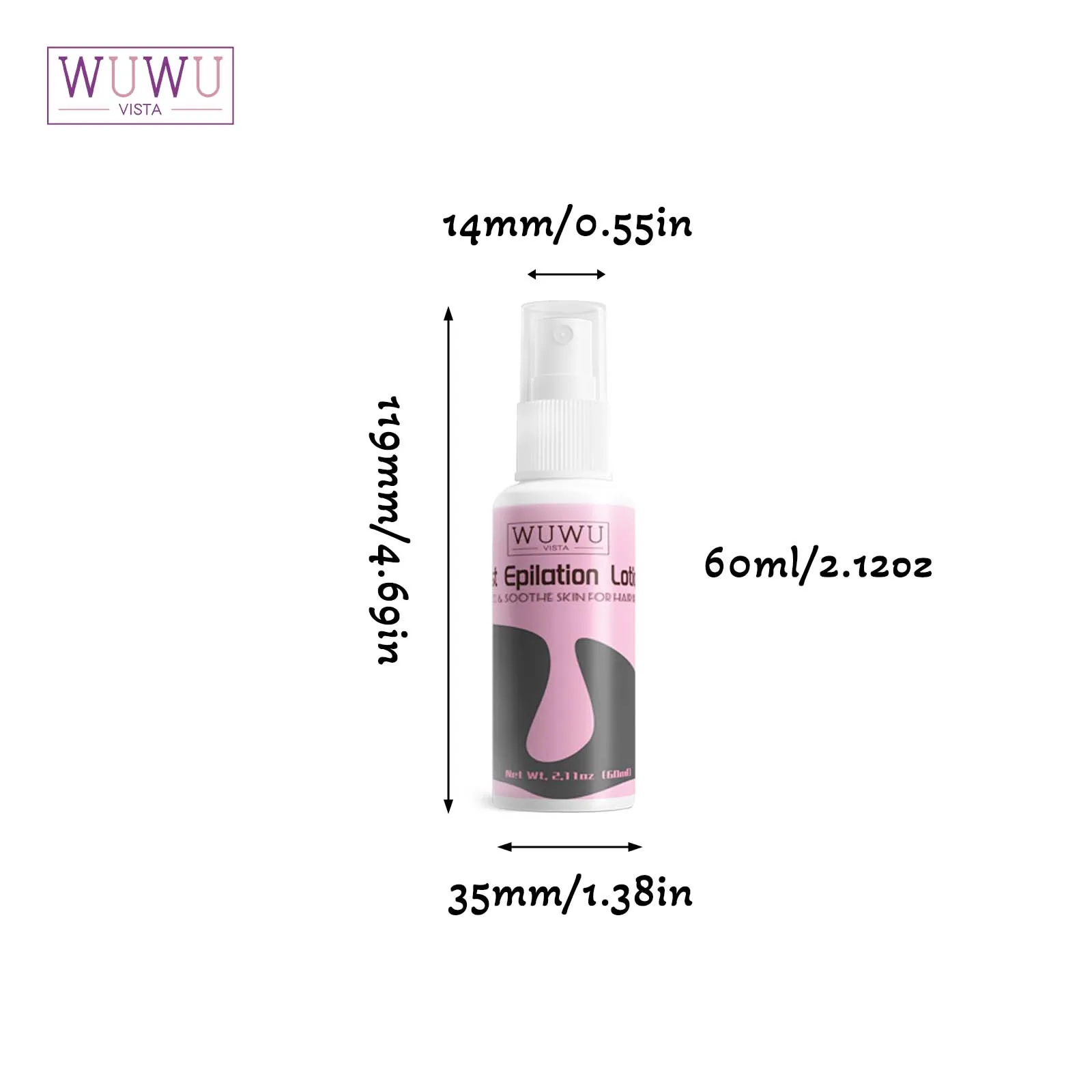 Post Epilation Lotion WUWUVISTA After Shave/Post Wax Treatment 2X60ml For Sensitive Skin-Calms&Soothes Skin After Waxing