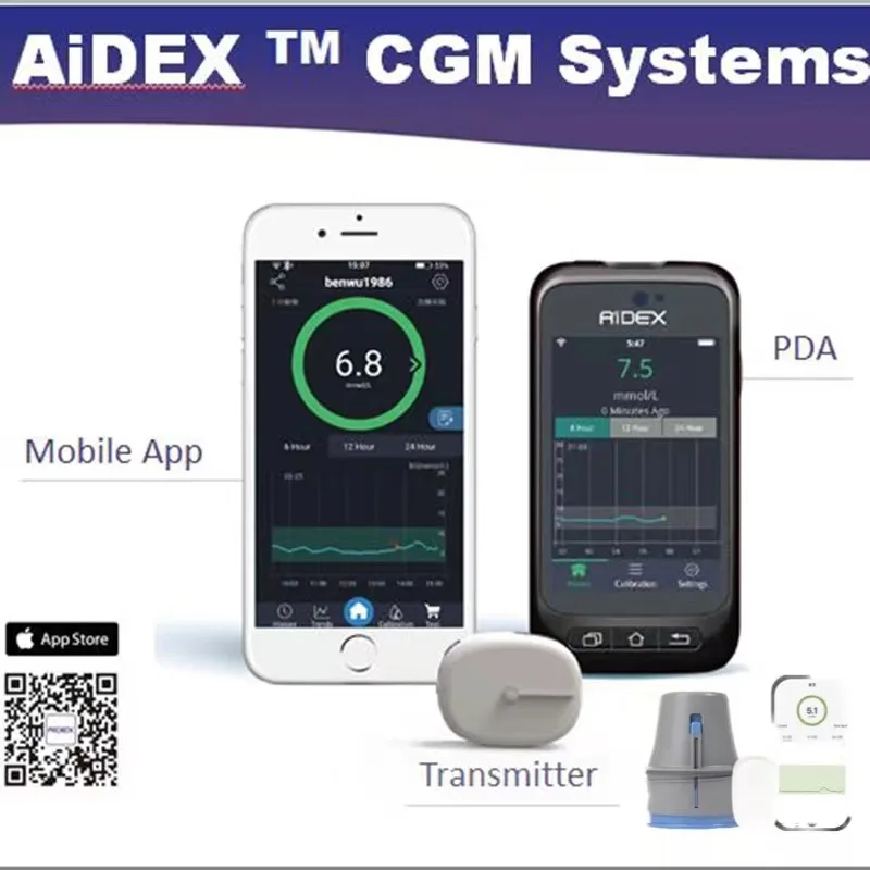 CGM intelligent non invasive blood glucose meter sensor 24 hour