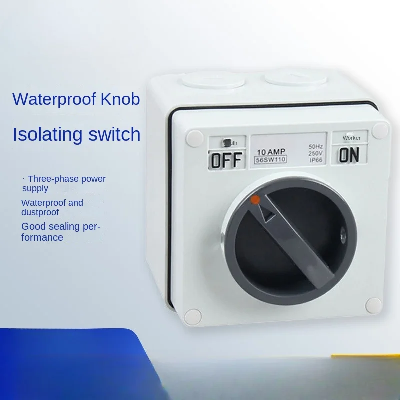 

Waterproof switch knob isolation outdoor protection rainproof industrial three-phase power switch