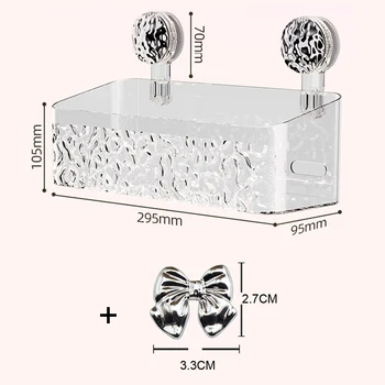 ชั้นวางของในห้องน้ำแบบติดกระจกสุญญากาศลายน้ำแข็ง ติดตั้งง่ายในไม่กี่วินาที หมุนได้ ถอดออกได้ 10