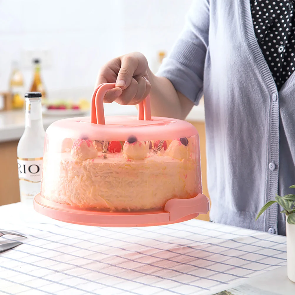 Portable Cupcake Carrier Food Preservation Boxwith Handle Transparent Cake Box Portable Cupcake Carrier