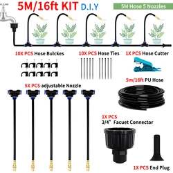 Universal DIY Spray Kit for Garden Watering and Patio Misting (DIY 5M)