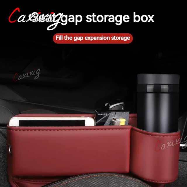 Car Seat Gap Filler Auto Side Insert Organizer Box Multifunctional Center  Console Pocket Storage With Cup Sunglass Phone Holder - AliExpress